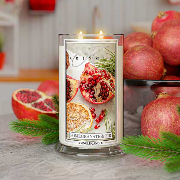 Pomegranate & Fir Large Jar NEW! | Soy Candle - Kringle Candle Israel