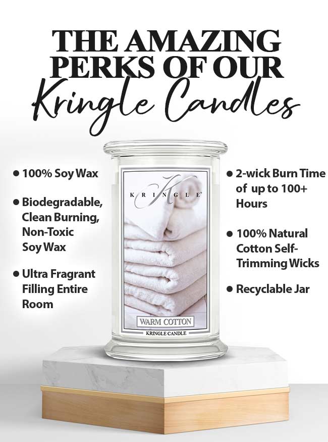 Warm Cotton | Soy Candle - Kringle Candle Israel