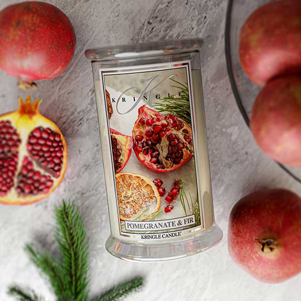 Pomegranate & Fir Large Jar NEW! | Soy Candle - Kringle Candle Israel